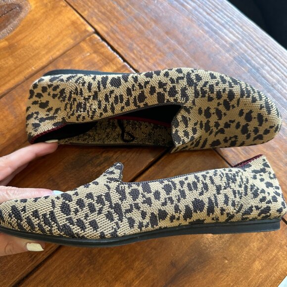 Seven | Womens 8 Amber Loafer Slip On Animal Print Knit Ballet Flat Cheetah - Picture 6 of 11